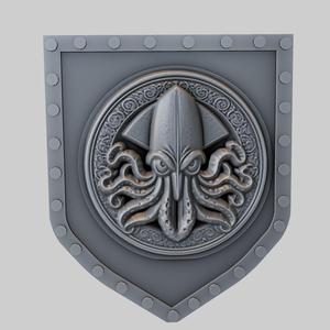 Squid Animal Wall Squid Animal Bust for CNC Router Laser & 3D Printer