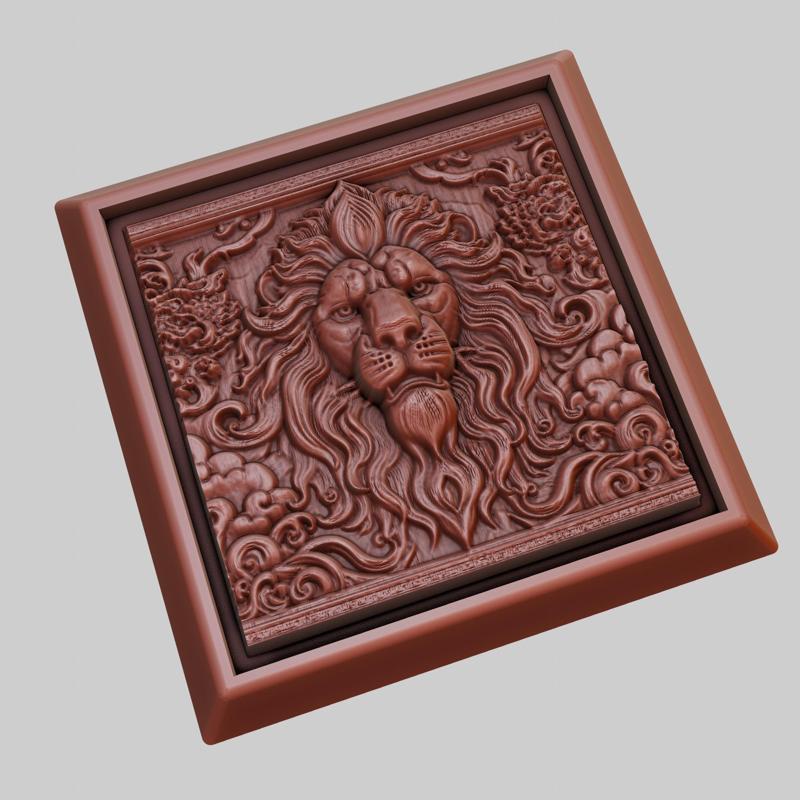 lion Animal 3D Model for CNC Router Laser & 3D Printer