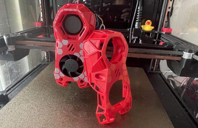 Lightweight stealthburner fan cover with hex face(include knomi version)