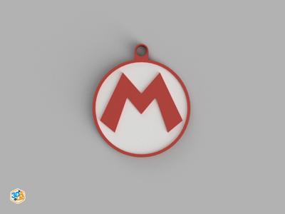 Super Mario “M” Keychain