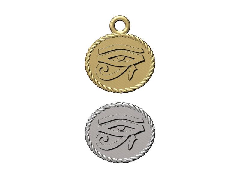 Eye of Horus rope ornament and charm 3D print model