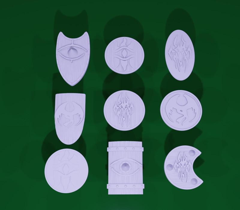 Black Land shield with pattern of the master's eye