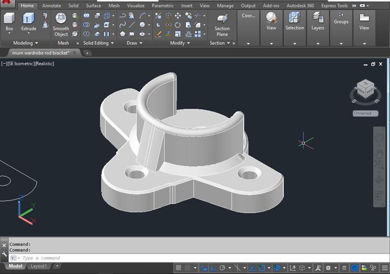 Bracket for Wardrobe hanging bar