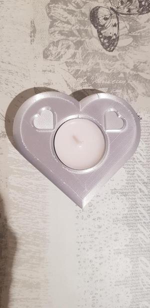 Heart Shaped Tea Light Candle Holder