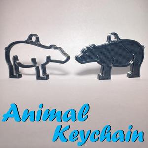 2D Bear Keychain