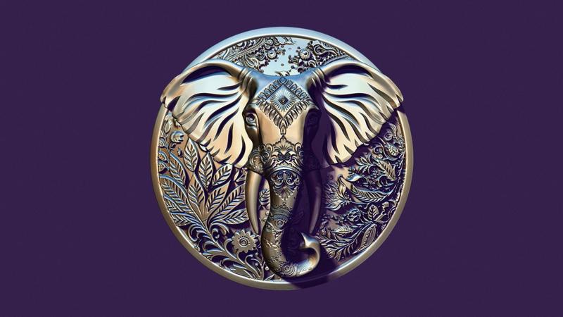 elephant medallion for casting