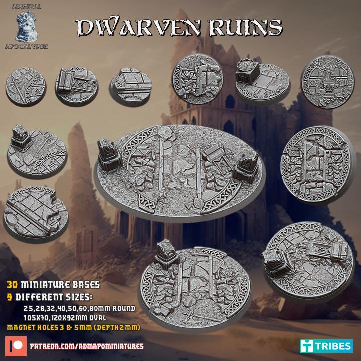 Dwarven Ruins Bases (Pre-supported)
