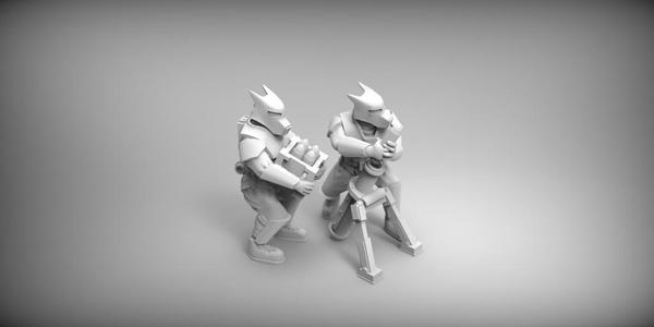 GUARD DOGS - HEAVY WEAPONS 2 x4 28mm (RESIN)