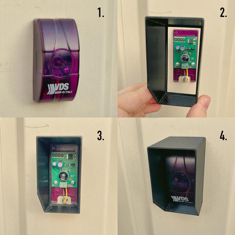 VDS photocell snow rain guard sliding gate door