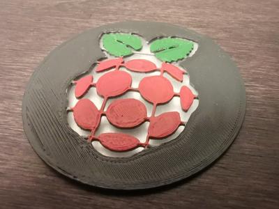 Raspberry Pi glowing logo