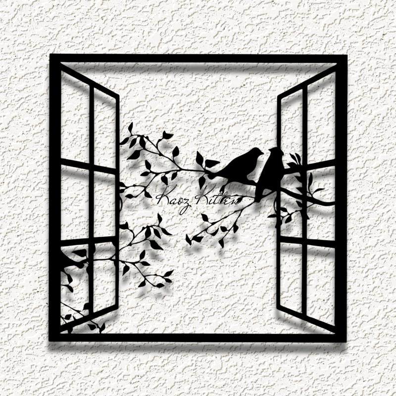 birds window WALL ART HOME DECOR