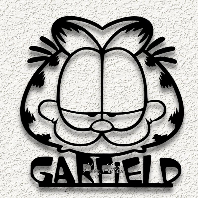garfield the cat face wall art home decor
