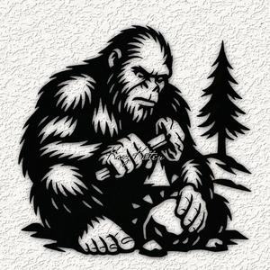 bigfoot sasquatch big foot tool wall art home decor
