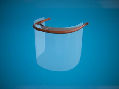 COVID-19 Facial shield with hooks for elastic band [REMIX]