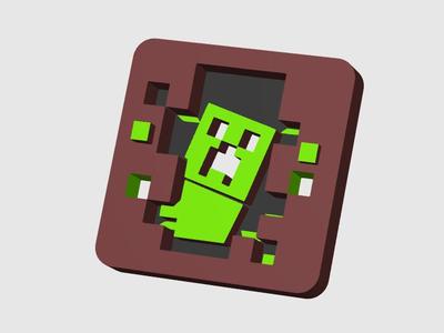 Minecraft - Creeper - wall art - no supports!.