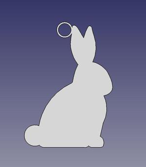 bunny keychain