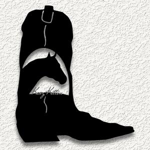 cowboy boot horse WALL ART HOME DECOR