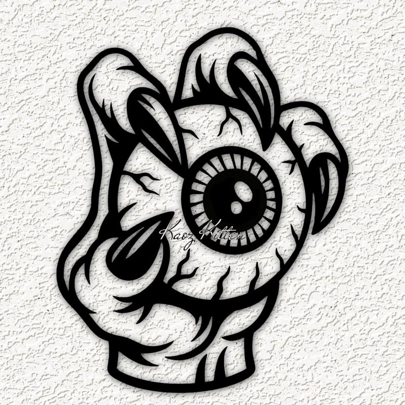 demon 4 claw eye wall art home decor