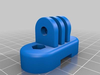 Gopro mount countersunk for M4 locking nuts