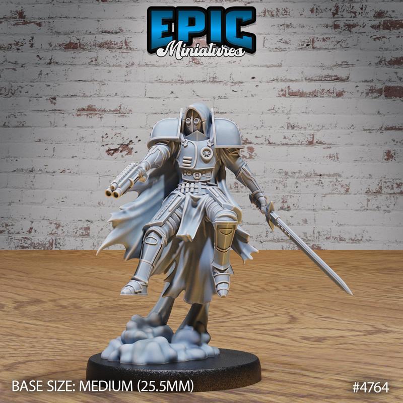 Jetpack Headhunter Jump ‧ DnD Miniature ‧ Tabletop Miniatures ‧ Gaming Monster ‧ 3D Model ‧ RPG ‧ DnDminis ‧ STL FILE