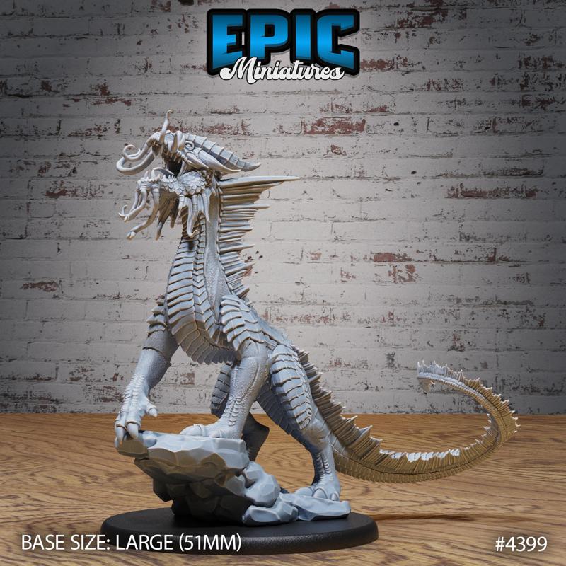 Guard Drake Gold Roaring ‧ DnD Miniature ‧ Tabletop Miniatures ‧ Gaming Monster ‧ 3D Model ‧ RPG ‧ DnDminis ‧ STL FILE