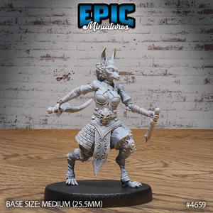 Jackalwere Female Stance ‧ DnD Miniature ‧ Tabletop Miniatures ‧ Gaming Monster ‧ 3D Model ‧ RPG ‧ DnDminis ‧ STL FILE