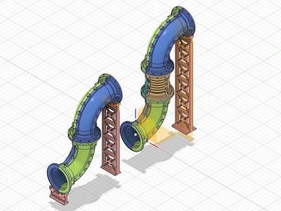 Zone Industralis PVC pipe decorations - Set 4