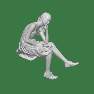 GIRL SIT PEOPLE CHARACTER DIORAMA