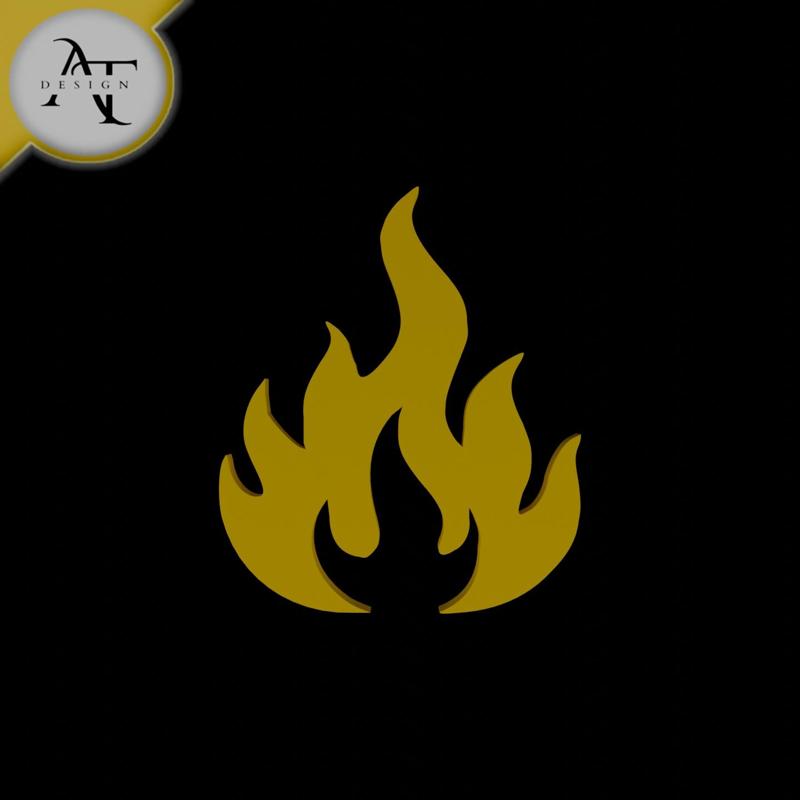 Simple Flame Symbol - 2D Art