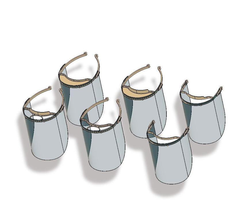 Anti-spray visor support, multi models.