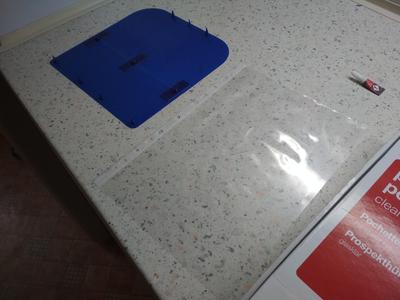 Stencil for shield from punched pockets