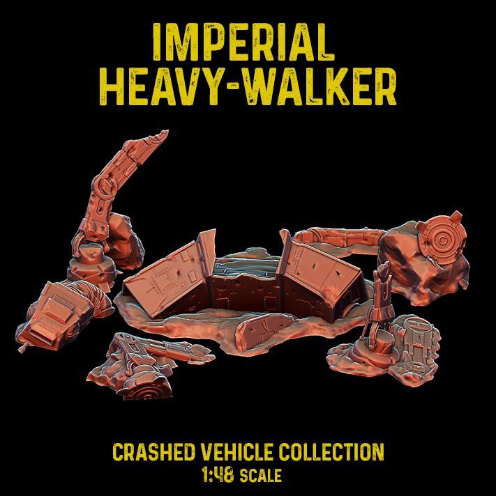 Crashed Vehicle : Imperial Heavy Walker ( designed for SW legion )