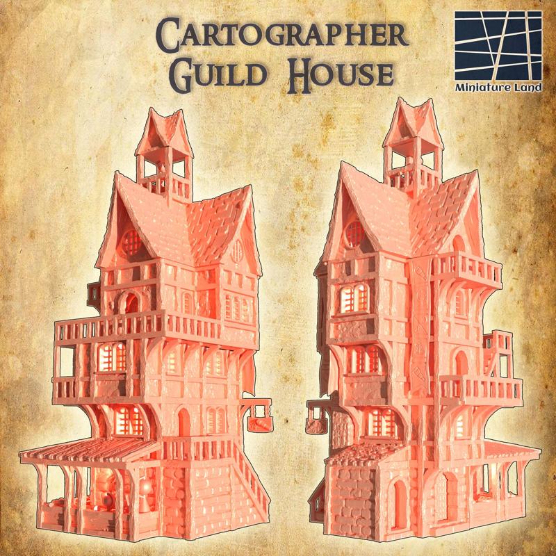 Cartographer Guild House - Tabletop Terrain - 28 MM