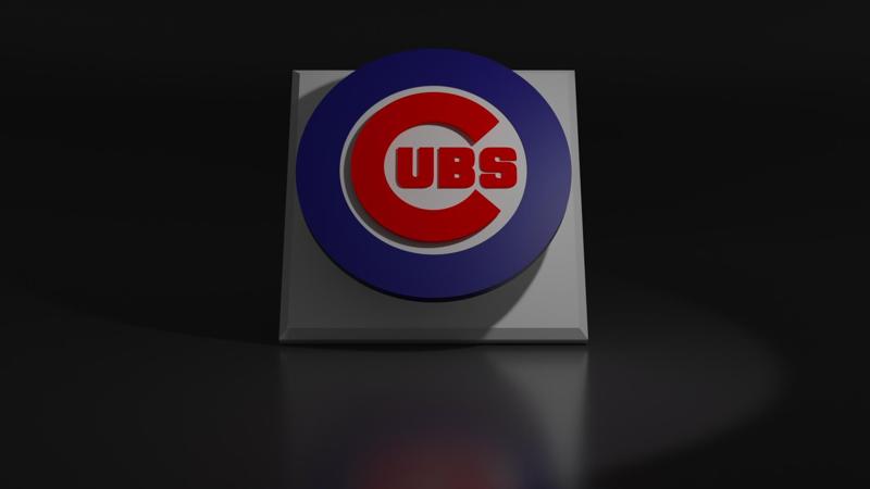 MLB Chicago Cubs Floating Logo Sign