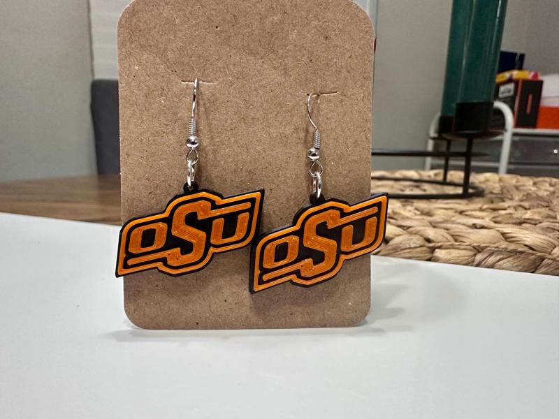 Oklahoma State Logo Earrings