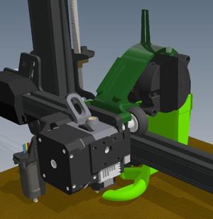 Back cooling Duct for Creality Sprite Extruder, Dual 5015 Fans, Ender 3 S1 Pro (not enough space, not working)