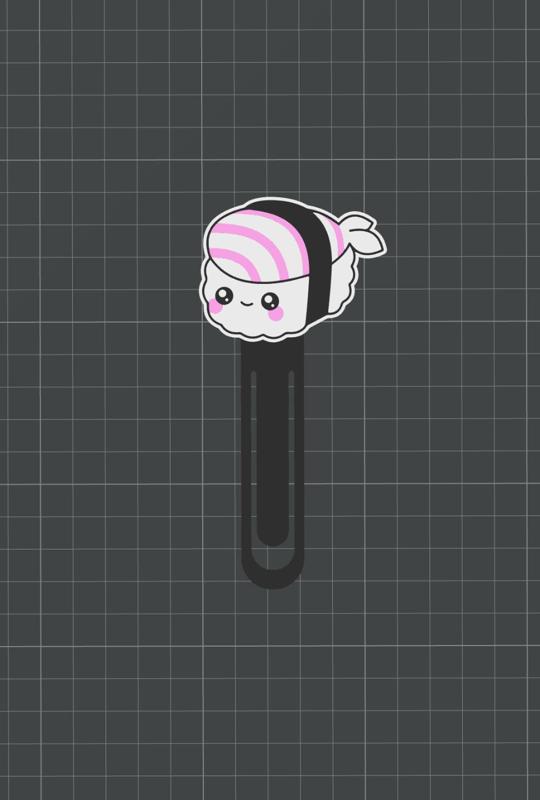 Bookmark Sushi Funny Smile Japan Style Kawaii