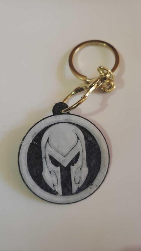 Marvel Rivals Magneto Logo Keychain