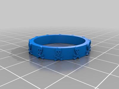 Dual Color Skull Ring