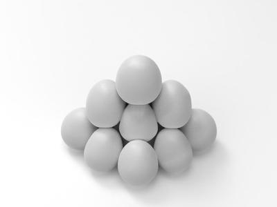 Group of Pastel-Colored Easter Eggs