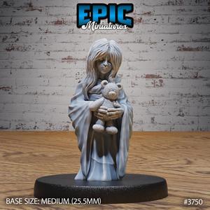 Ghost Girl Teddy ‧ DnD Miniature ‧ Tabletop Miniatures ‧ Gaming Monster ‧ 3D Model ‧ RPG ‧ DnDminis ‧ STL FILE