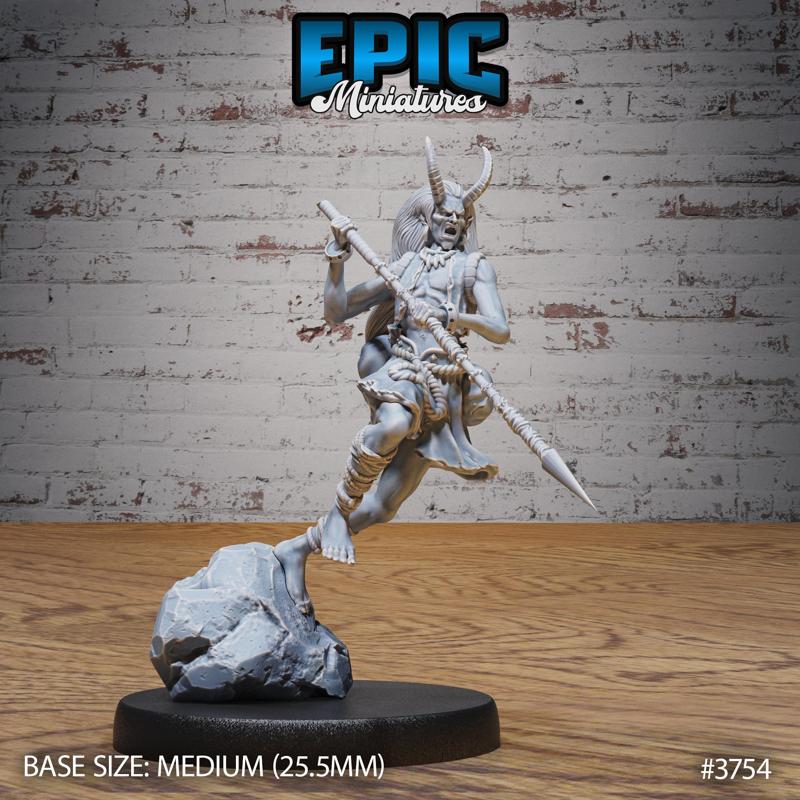 Oni Rival Attack ‧ DnD Miniature ‧ Tabletop Miniatures ‧ Gaming Monster ‧ 3D Model ‧ RPG ‧ DnDminis ‧ STL FILE