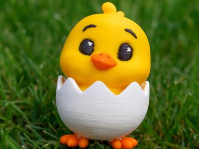 Cute Chick in an Egg