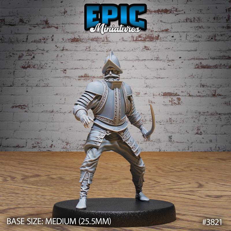 Conquistador Saber ‧ DnD Miniature ‧ Tabletop Miniatures ‧ Gaming Monster ‧ 3D Model ‧ RPG ‧ DnDminis ‧ STL FILE
