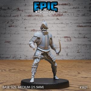 Conquistador Saber ‧ DnD Miniature ‧ Tabletop Miniatures ‧ Gaming Monster ‧ 3D Model ‧ RPG ‧ DnDminis ‧ STL FILE
