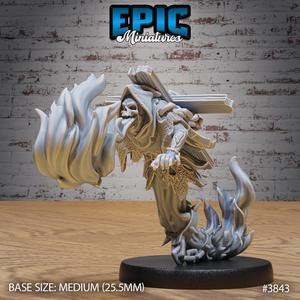 Fire Ghost Skeleton Firebreath ‧ DnD Miniature ‧ Tabletop Miniatures ‧ Gaming Monster ‧ 3D Model ‧ RPG ‧ DnDminis ‧ STL FILE