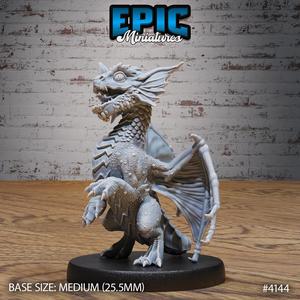 Blue Dragon Wyrmling Dance ‧ DnD Miniature ‧ Tabletop Miniatures ‧ Gaming Monster ‧ 3D Model ‧ RPG ‧ DnDminis ‧ STL FILE