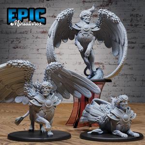 Sphinx Prime Set ‧ DnD Miniature ‧ Tabletop Miniatures ‧ Gaming Monster ‧ 3D Model ‧ RPG ‧ DnDminis ‧ STL FILE