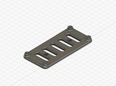 Zero4U Pi USB hub DIN mount for Voron
