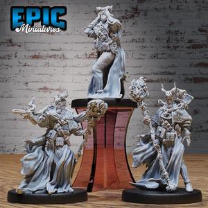 Tiefling Guild Summoner Set ‧ DnD Miniature ‧ Tabletop Miniatures ‧ Gaming Monster ‧ 3D Model ‧ RPG ‧ DnDminis ‧ STL FILE